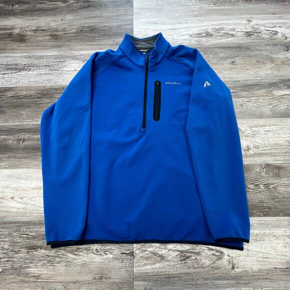 Eddie Bauer First Ascent Blue Mens 2XLT Half‎ Zip Mock Neck Pullover Sweatshirt - Picture 1 of 13